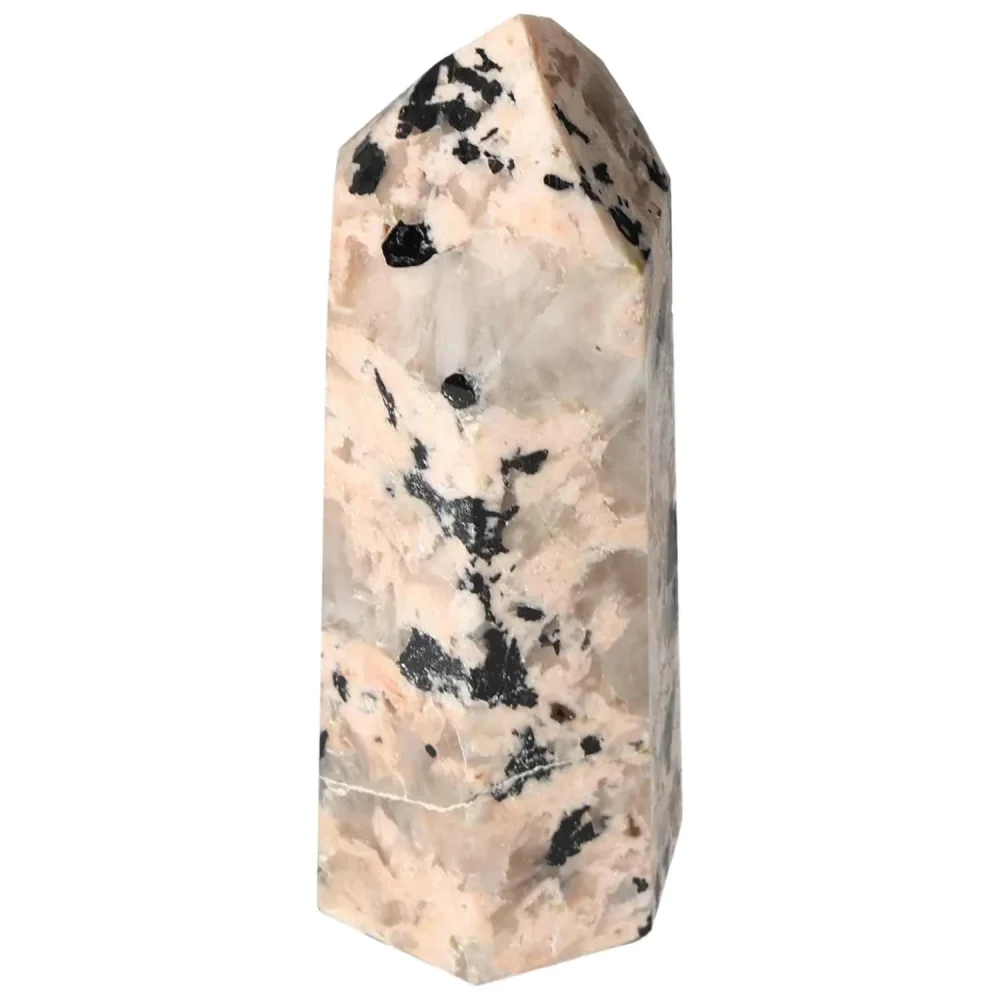 Polished Feldspar Quartz Tourmaline Obelisk 578943 - Image 16
