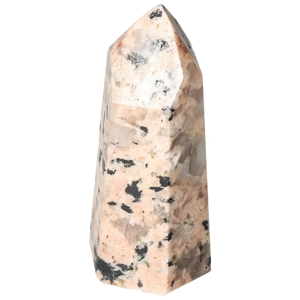 Polished Feldspar Quartz Tourmaline Obelisk 578950 - Image 10