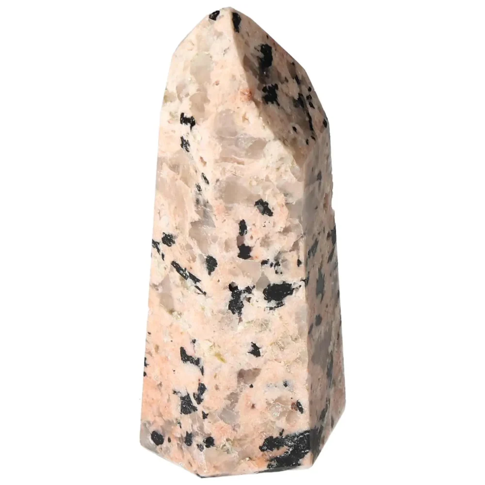 Polished Feldspar Quartz Tourmaline Obelisk 578950 - Image 12