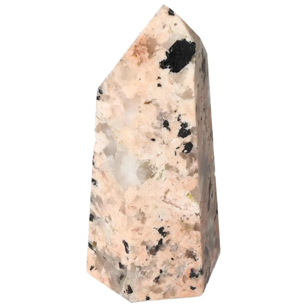Polished Feldspar Quartz Tourmaline Obelisk 578950 - Image 15