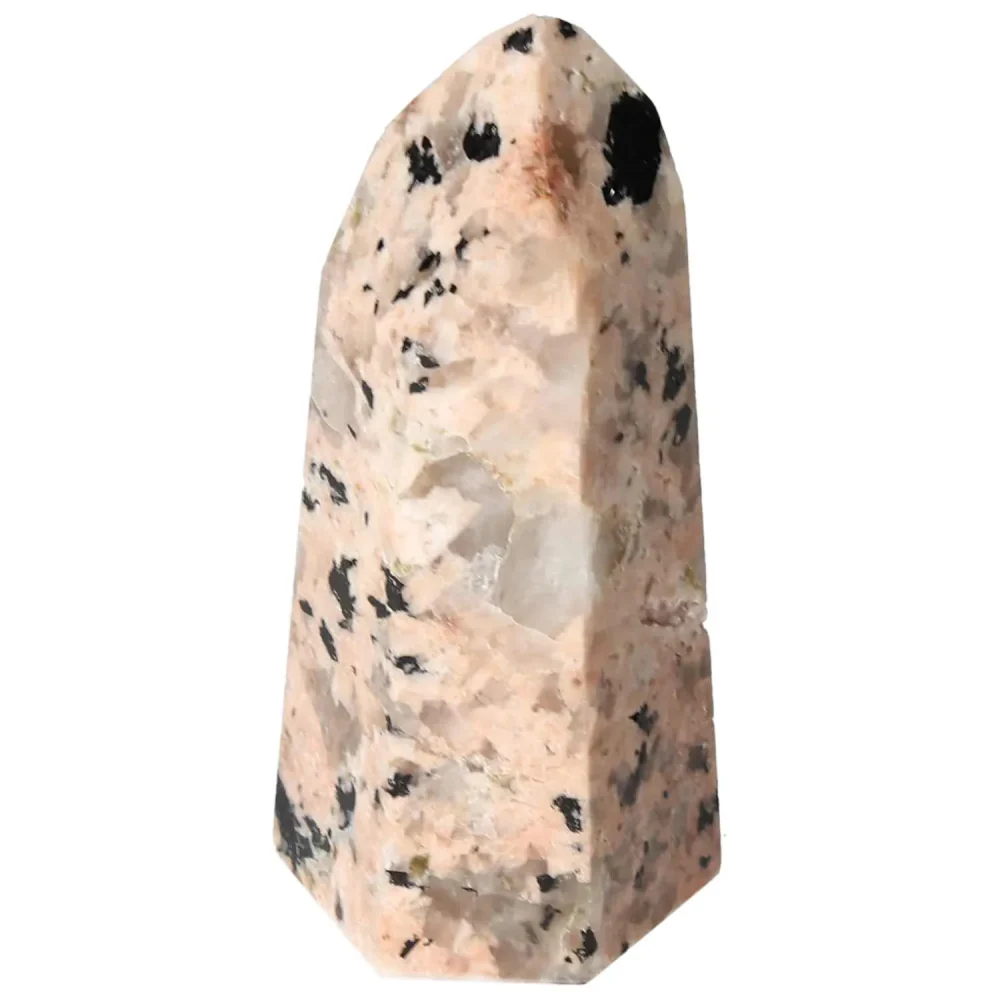 Polished Feldspar Quartz Tourmaline Obelisk 578950 - Image 16