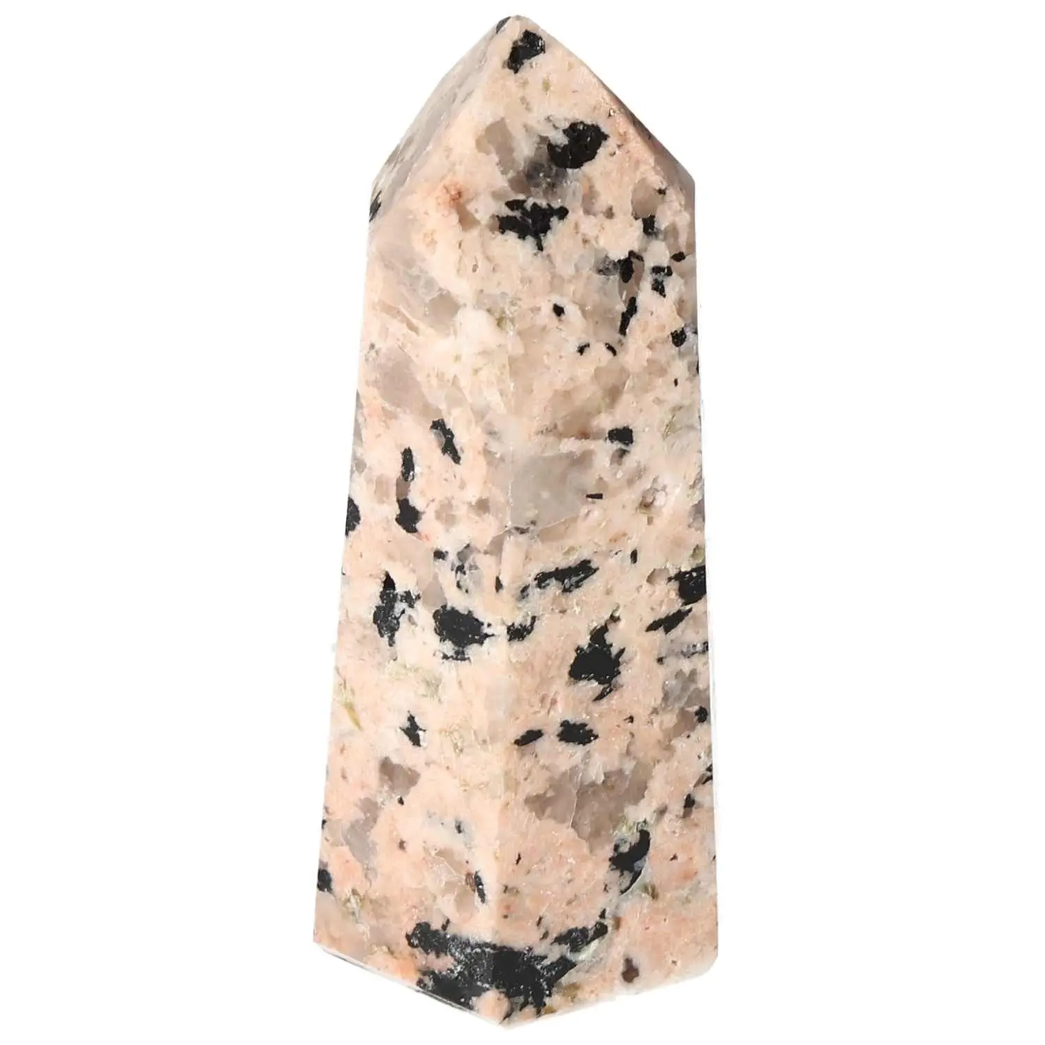 Polished Feldspar Quartz Tourmaline Obelisk 578950 - Image 3
