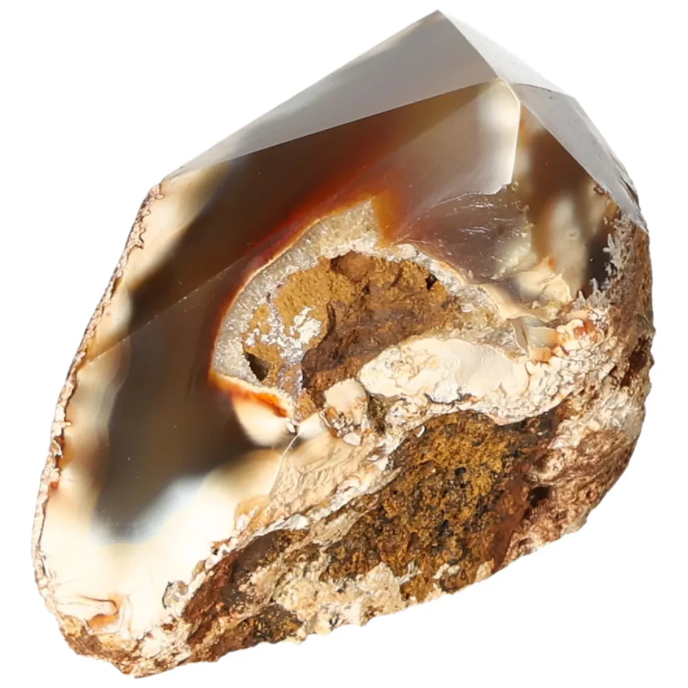 Polished Agate Point Light brown with cream and beige accents 573283 - Image 10
