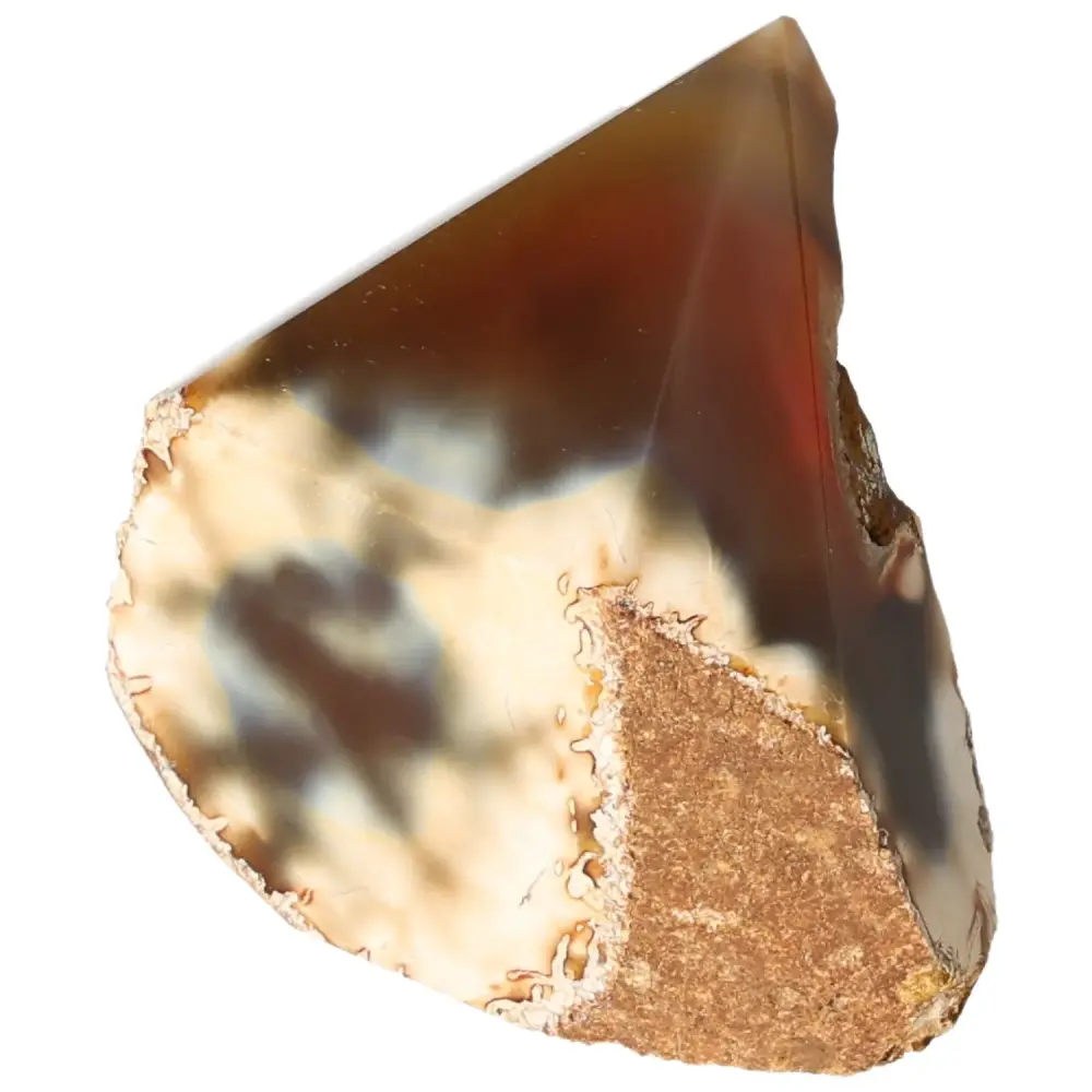 Polished Agate Point Light brown with cream and beige accents 573283 - Image 4