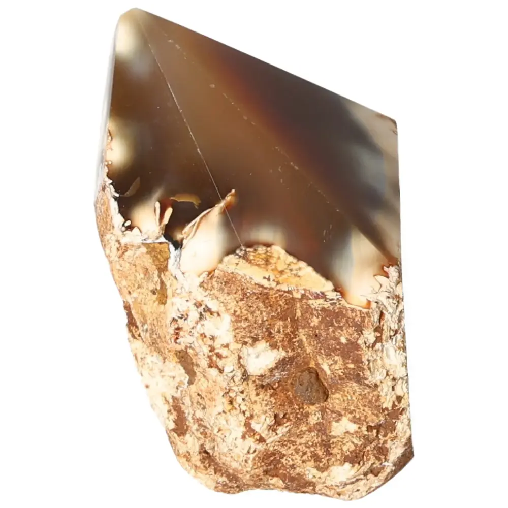Polished Agate Point Light brown with cream and beige accents 573283 - Image 6