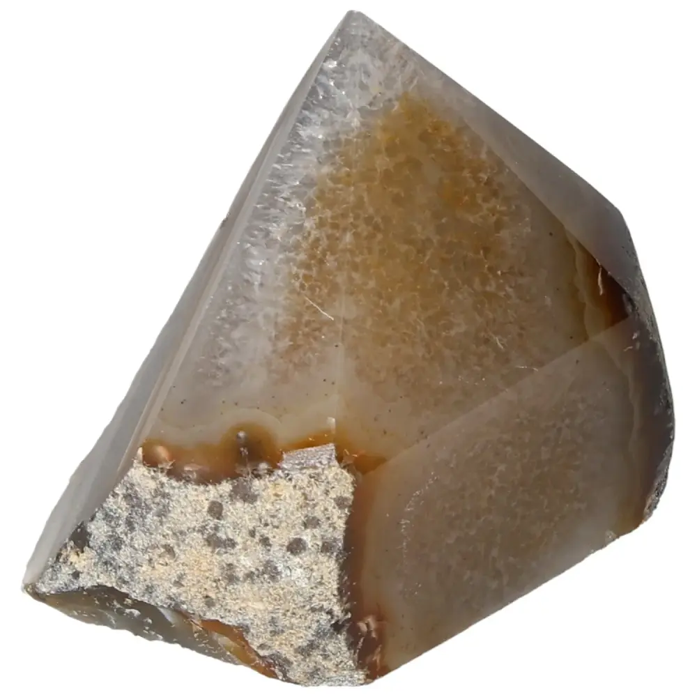 Polished Agate Point Brown with gray and white speckled pattern 573429 - Image 5