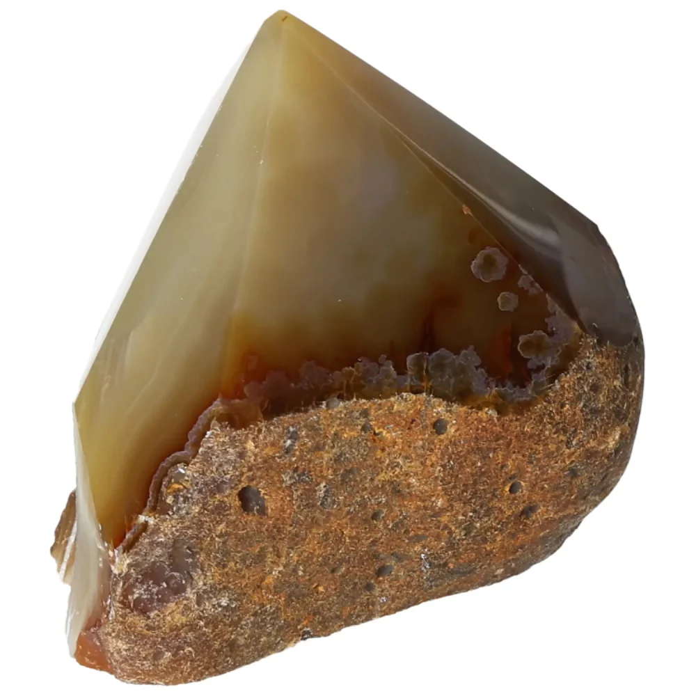 Polished Agate Point Light brown with gray and cream accents 573528 - Image 13
