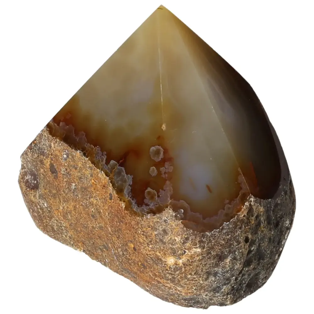 Polished Agate Point Light brown with gray and cream accents 573528 - Image 4