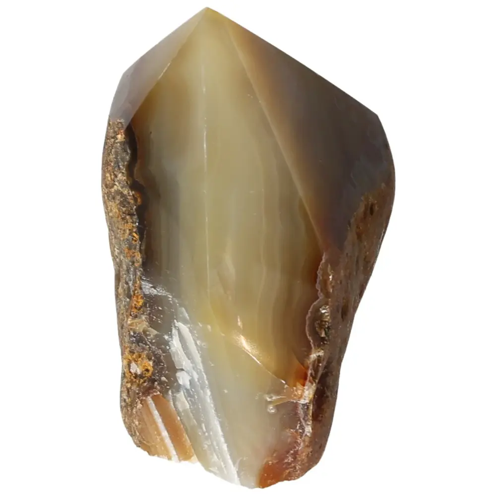 Polished Agate Point Light brown with gray and cream accents 573528 - Image 6