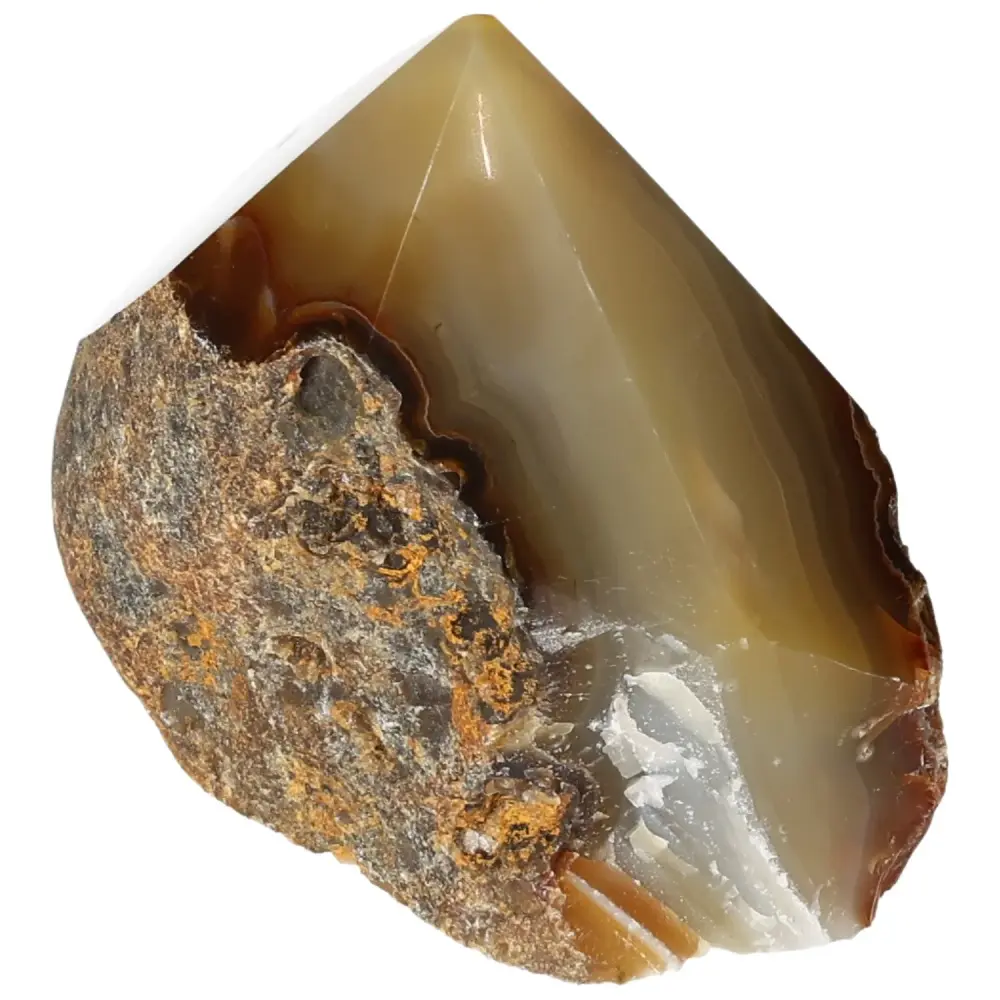 Polished Agate Point Light brown with gray and cream accents 573528 - Image 7