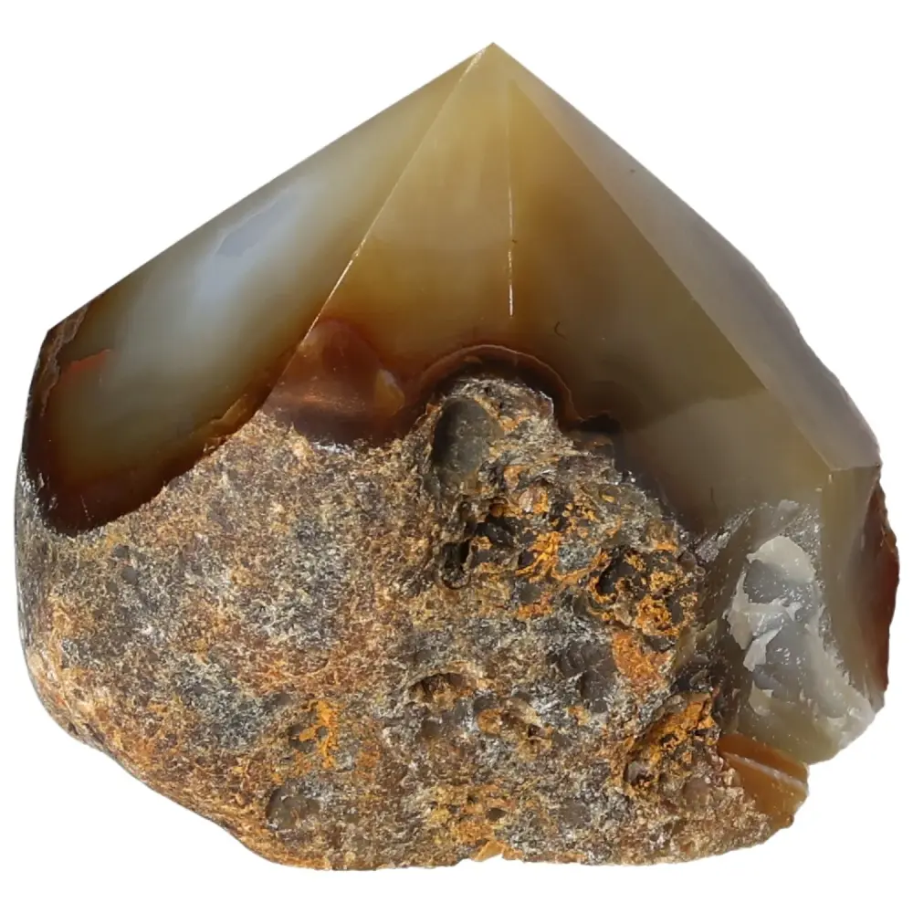 Polished Agate Point Light brown with gray and cream accents 573528 - Image 8