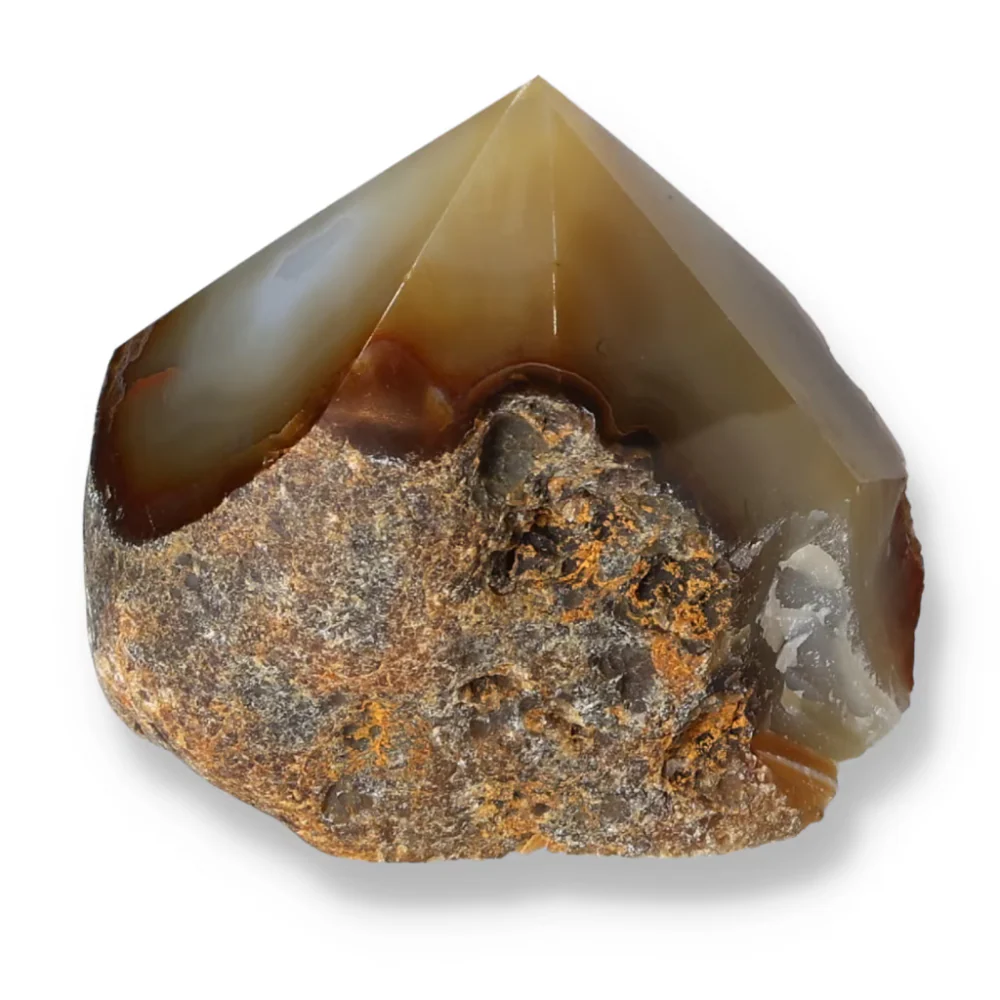 Polished Agate Point Light brown with gray and cream accents 573528 - Image 9