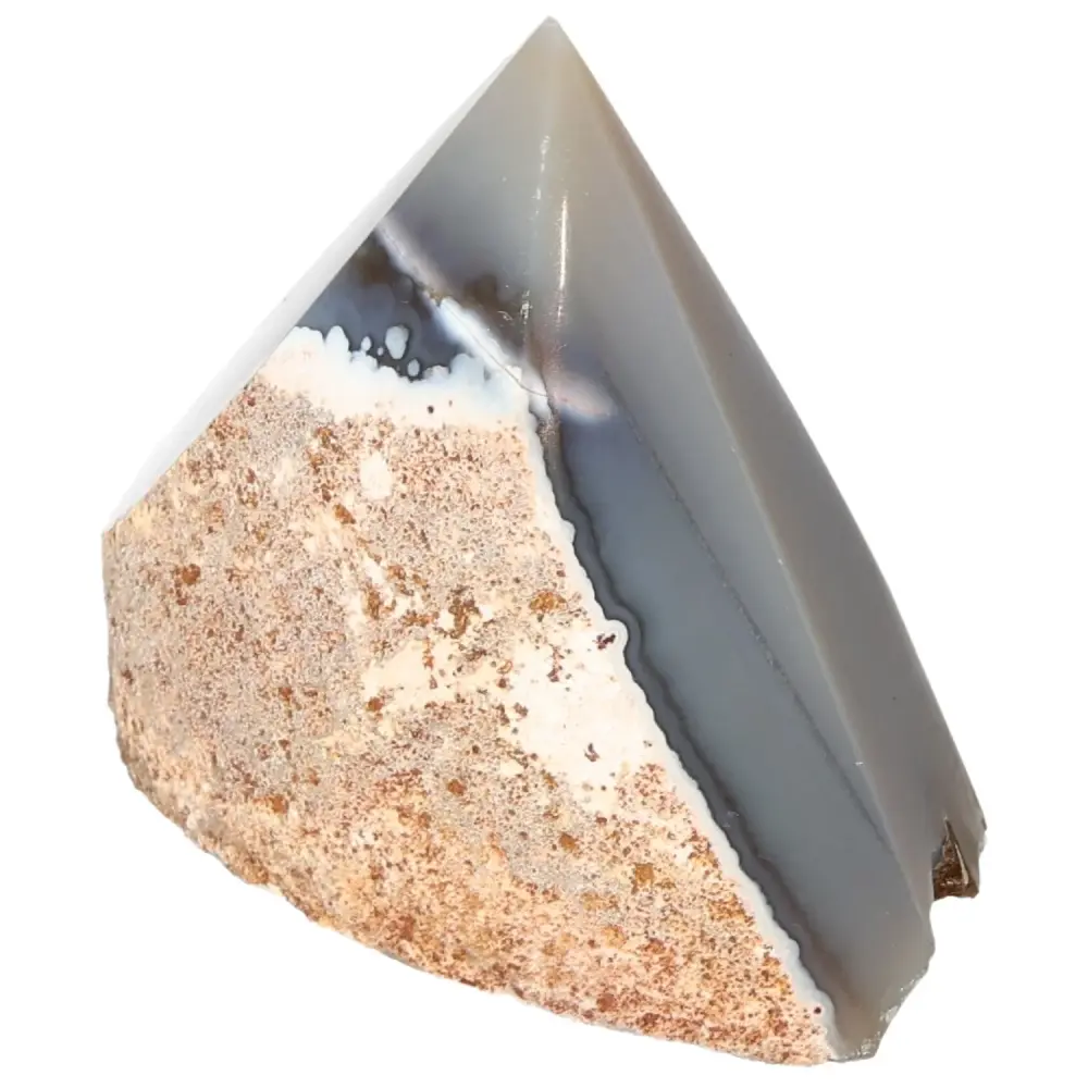 Polished Agate Point Light pinkish beige with cream and gray tones 573535 - Image 3