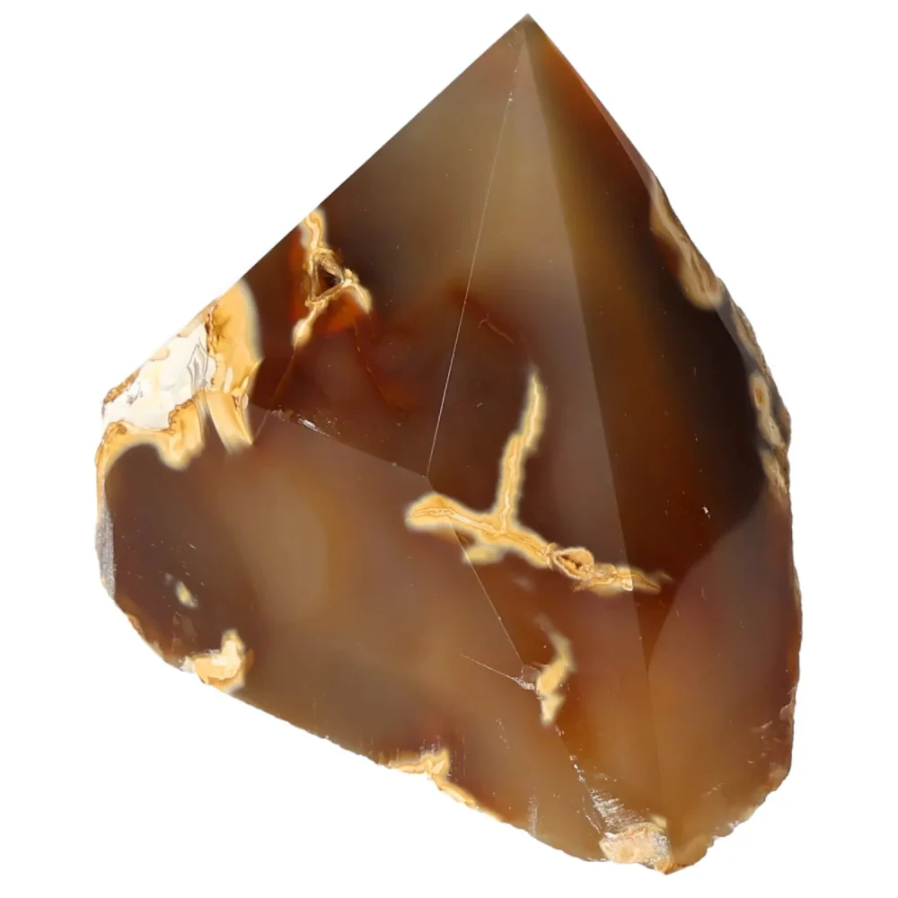 Polished Agate Point Brown with cream and light yellow tones 573290 - Image 11