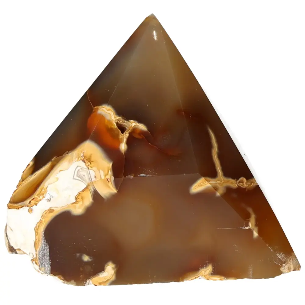 Polished Agate Point Brown with cream and light yellow tones 573290 - Image 2