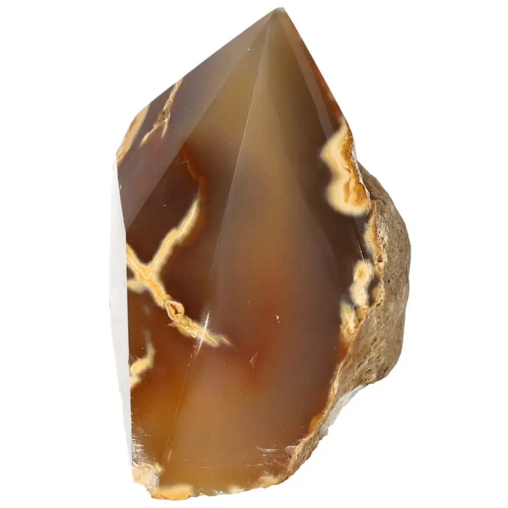 Polished Agate Point Brown with cream and light yellow tones 573290 - Image 4
