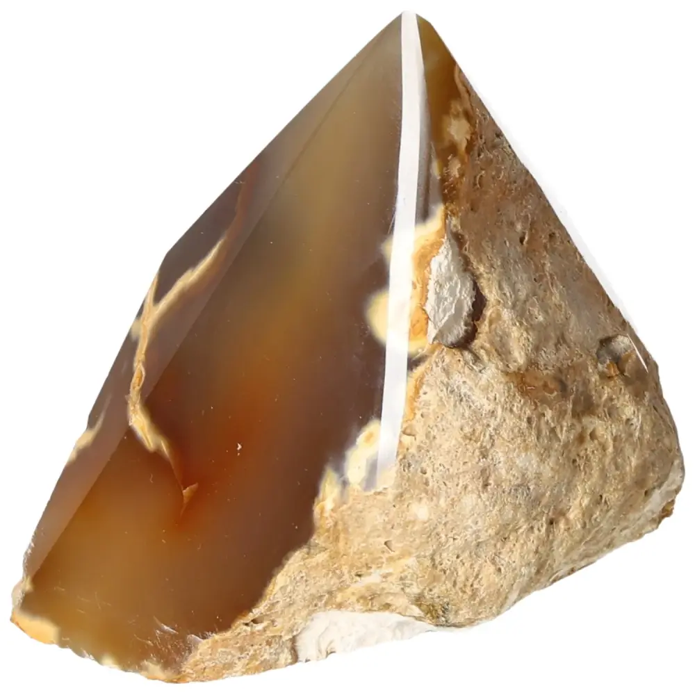 Polished Agate Point Brown with cream and light yellow tones 573290 - Image 5