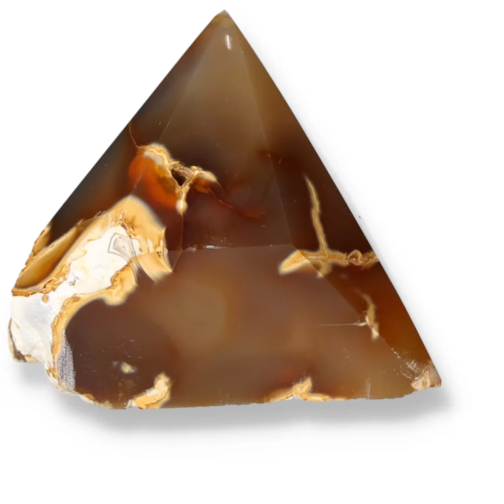 Polished Agate Point Brown with cream and light yellow tones 573290 - Image 9