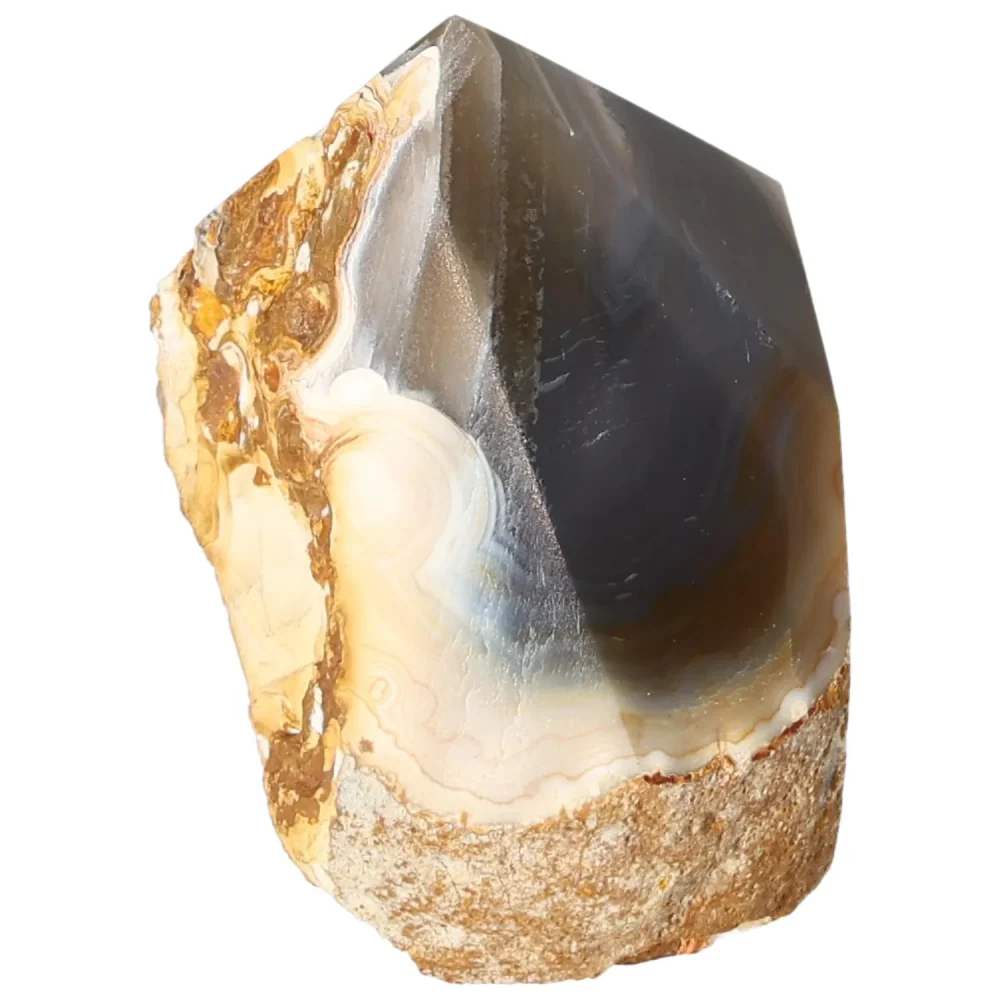 Polished Agate Point Light brown with cream and beige accents 573573 - Image 14