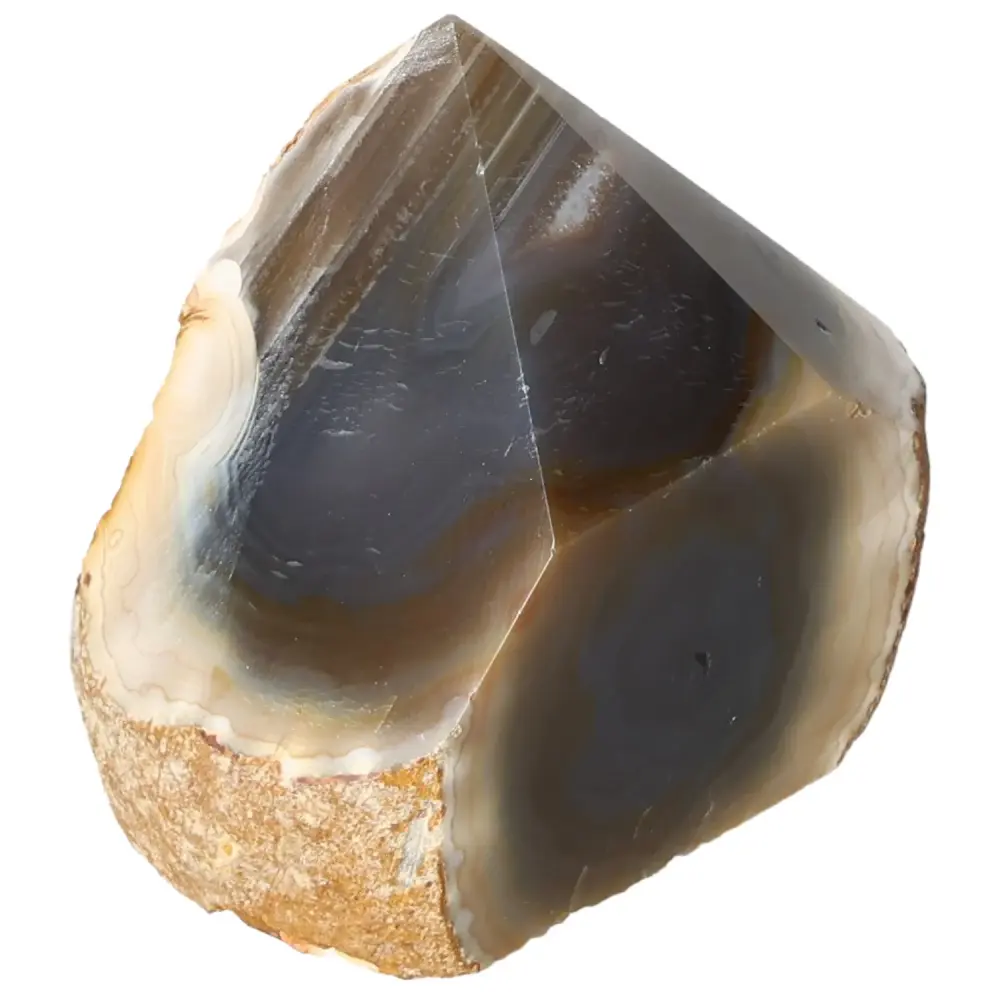 Polished Agate Point Light brown with cream and beige accents 573573 - Image 5