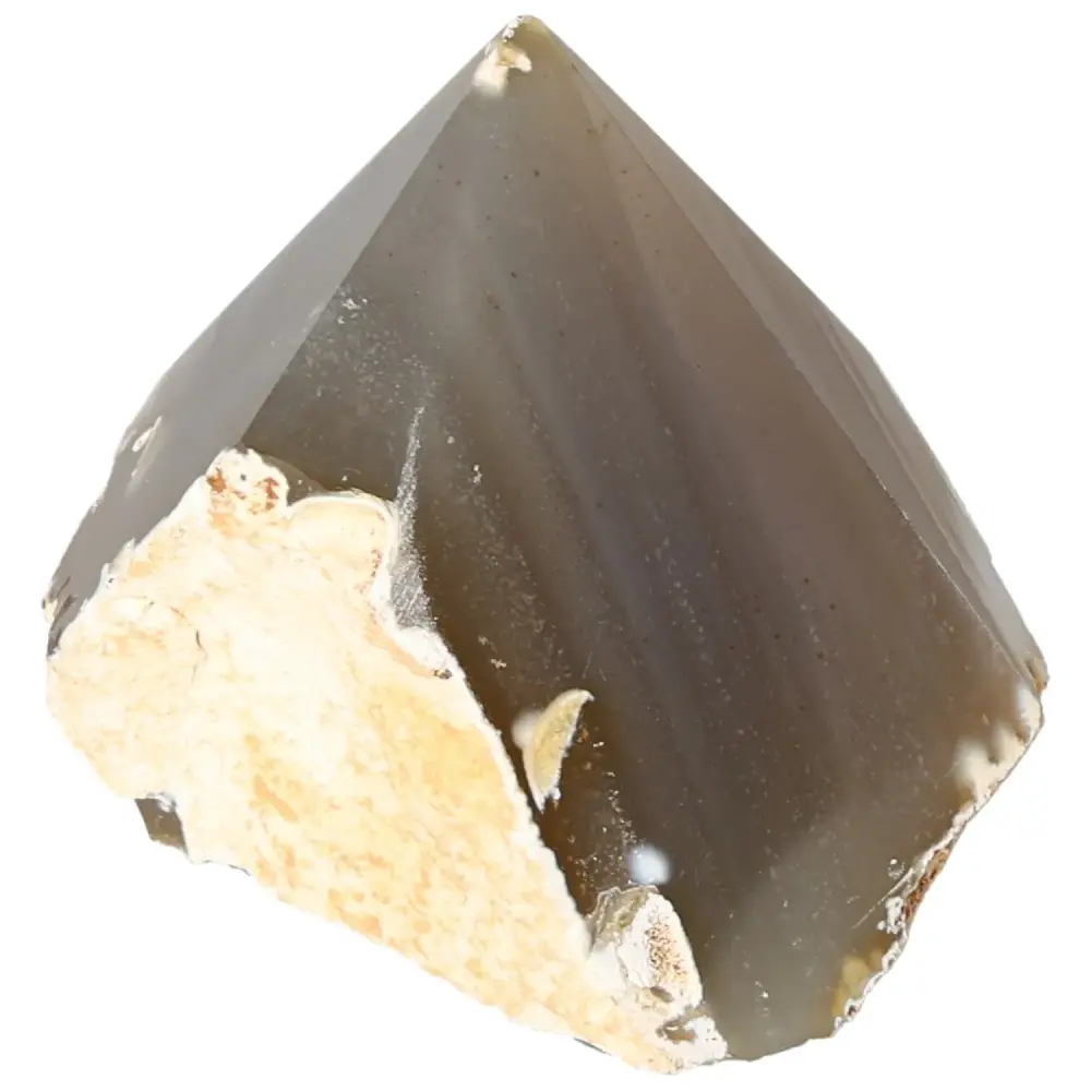 Polished Agate Point Gray with beige and cream tones 573597 - Image 3