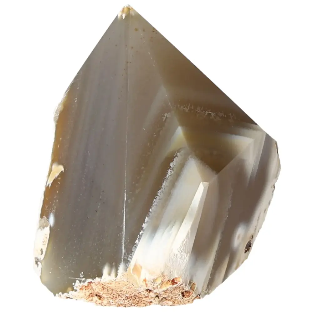 Polished Agate Point Gray with beige and cream tones 573597 - Image 5