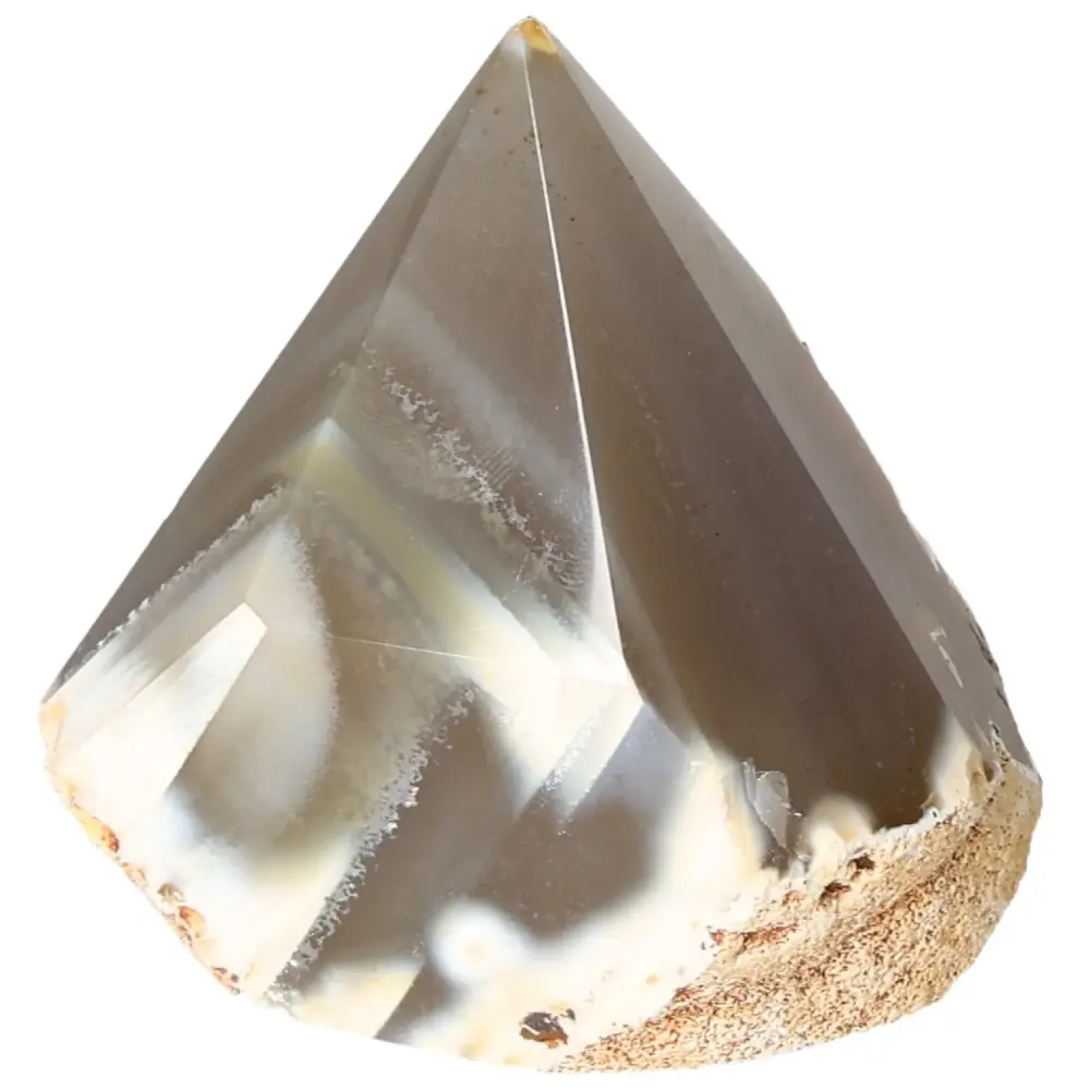 Polished Agate Point Gray with beige and cream tones 573597 - Image 6