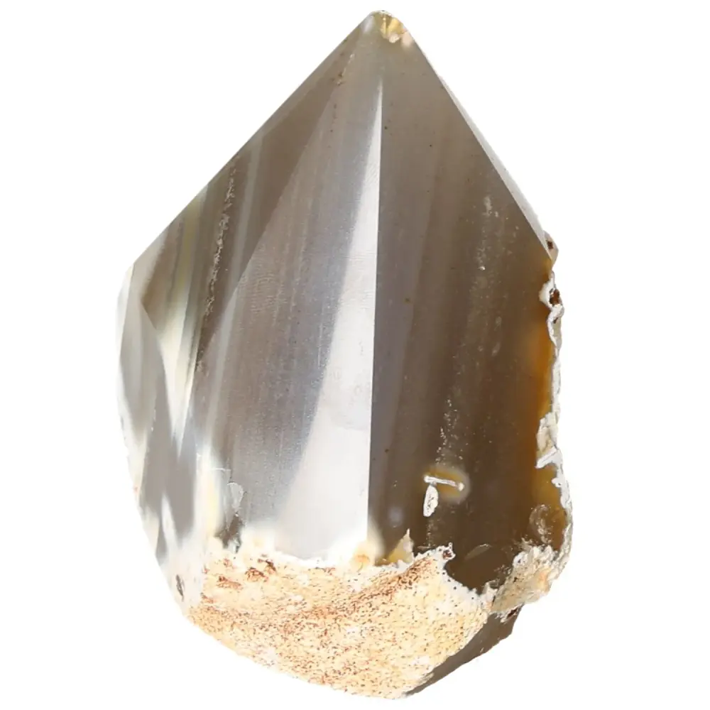 Polished Agate Point Gray with beige and cream tones 573597 - Image 7