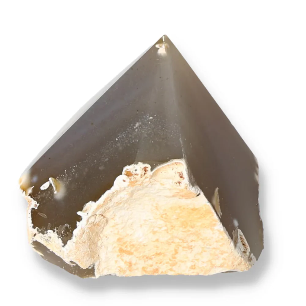 Polished Agate Point Gray with beige and cream tones 573597 - Image 9
