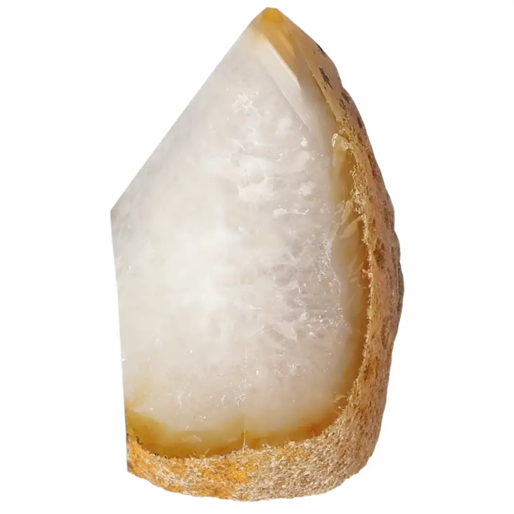 Polished Agate Point Creamy white with soft beige and light brown tones 573603 - Image 4