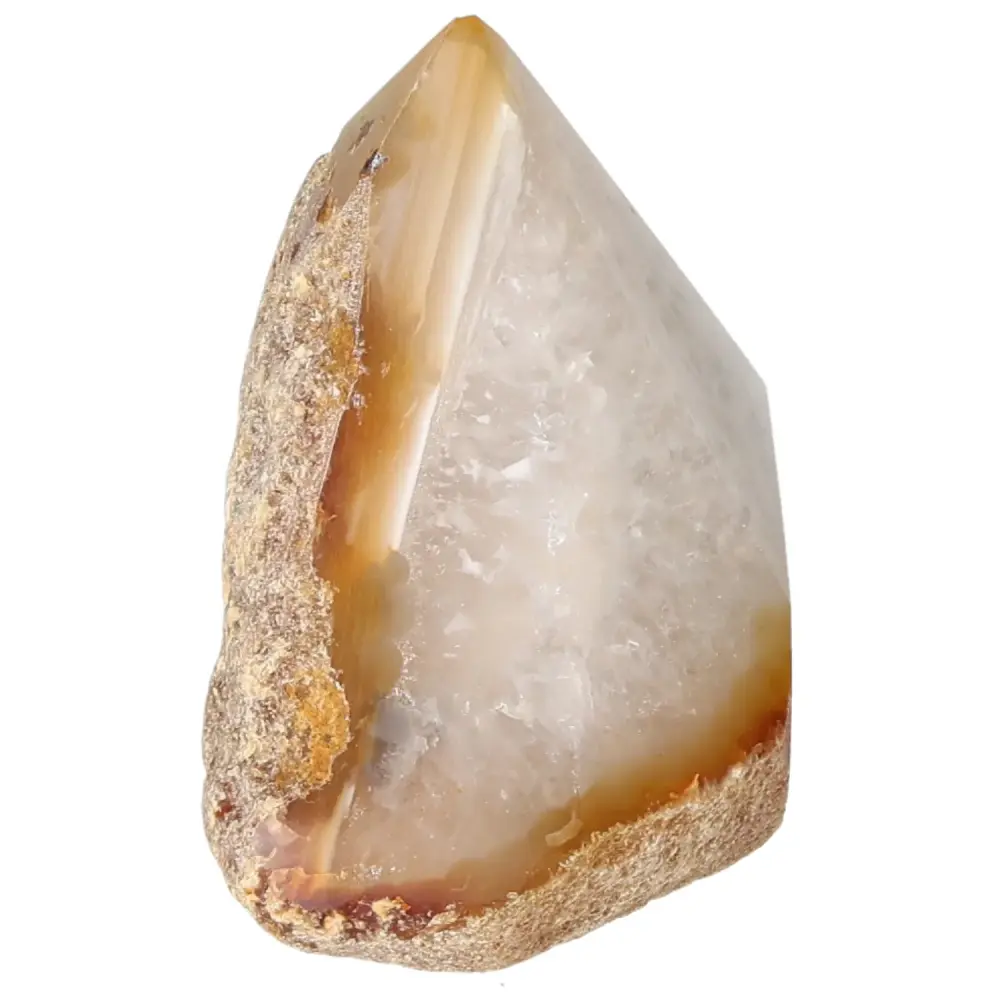 Polished Agate Point Creamy white with soft beige and light brown tones 573603 - Image 7