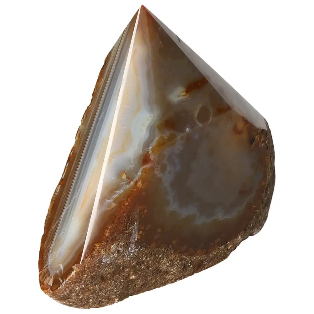 Polished Agate Point Brown with reddish and beige tones 573658 - Image 5