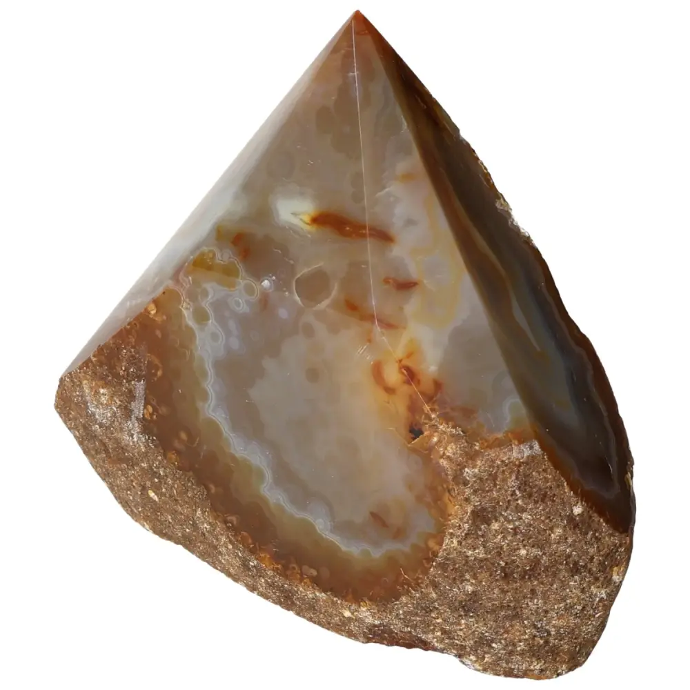 Polished Agate Point Brown with reddish and beige tones 573658 - Image 6