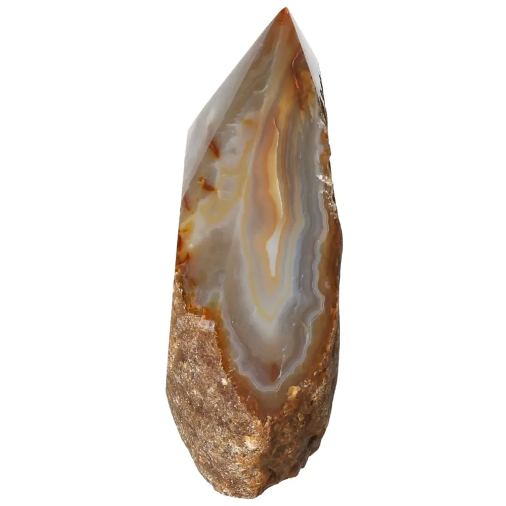 Polished Agate Point Brown with reddish and beige tones 573658 - Image 7