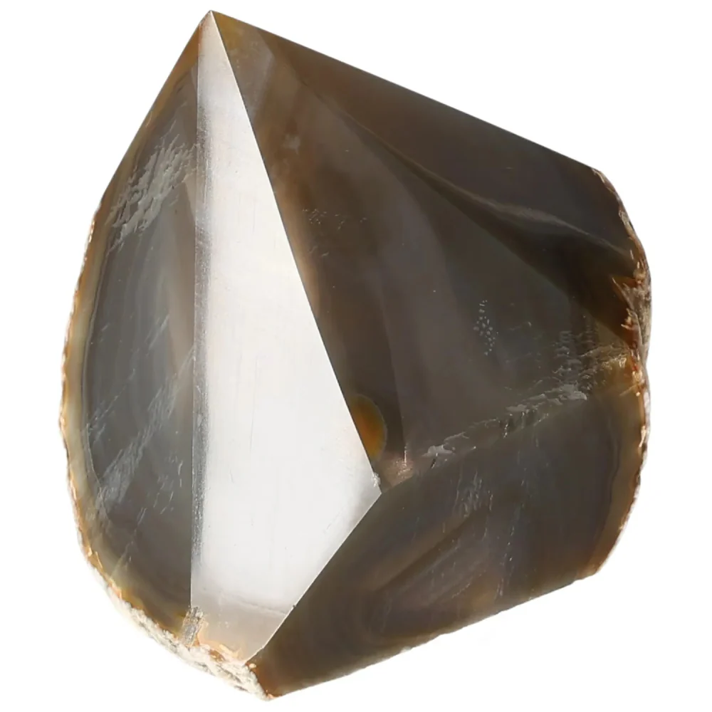 Polished Agate Point Gray with white and light beige tones 573689 - Image 10