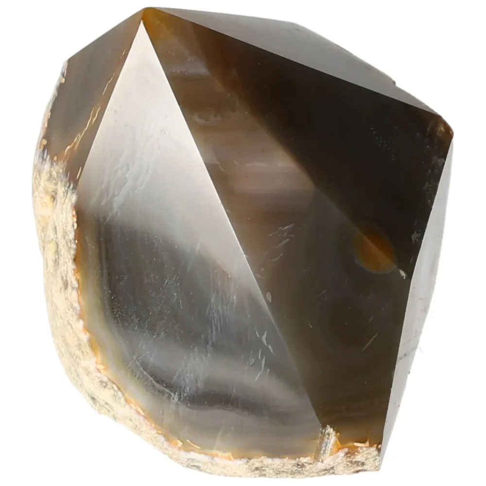 Polished Agate Point Gray with white and light beige tones 573689 - Image 11