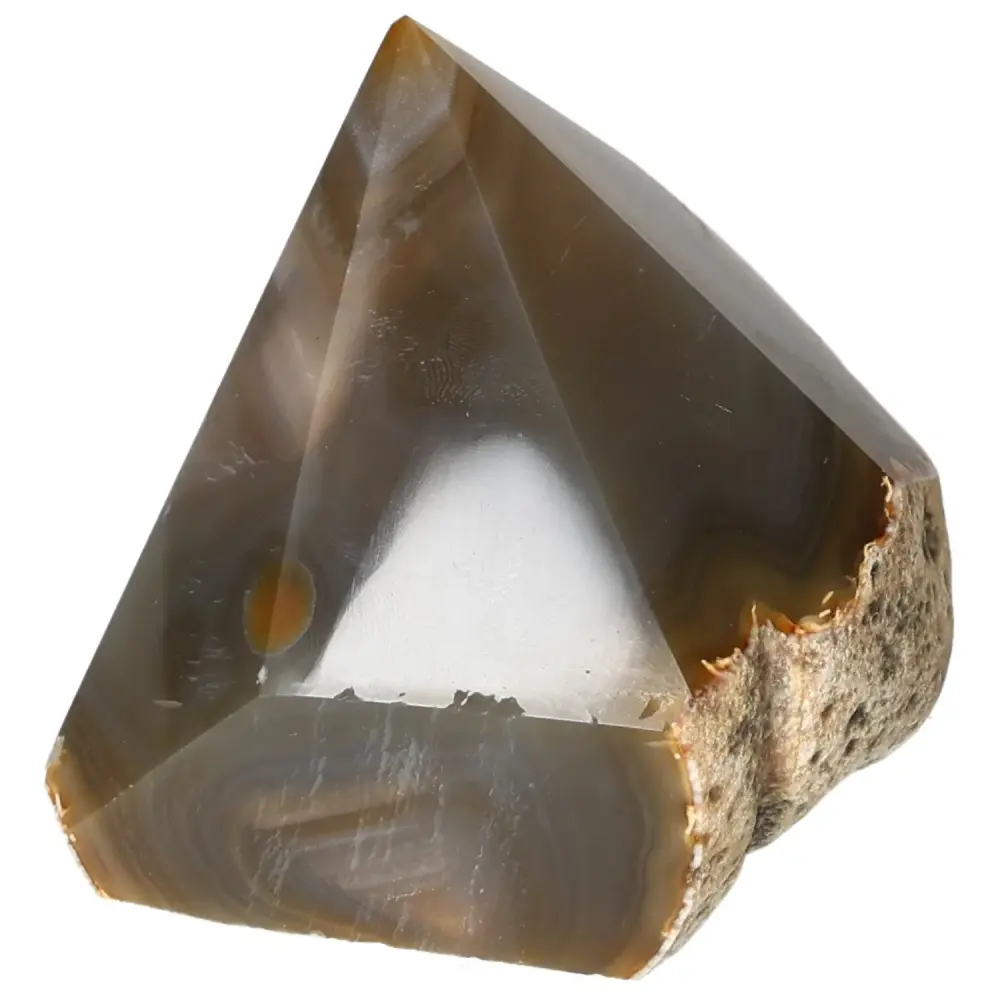 Polished Agate Point Gray with white and light beige tones 573689 - Image 8