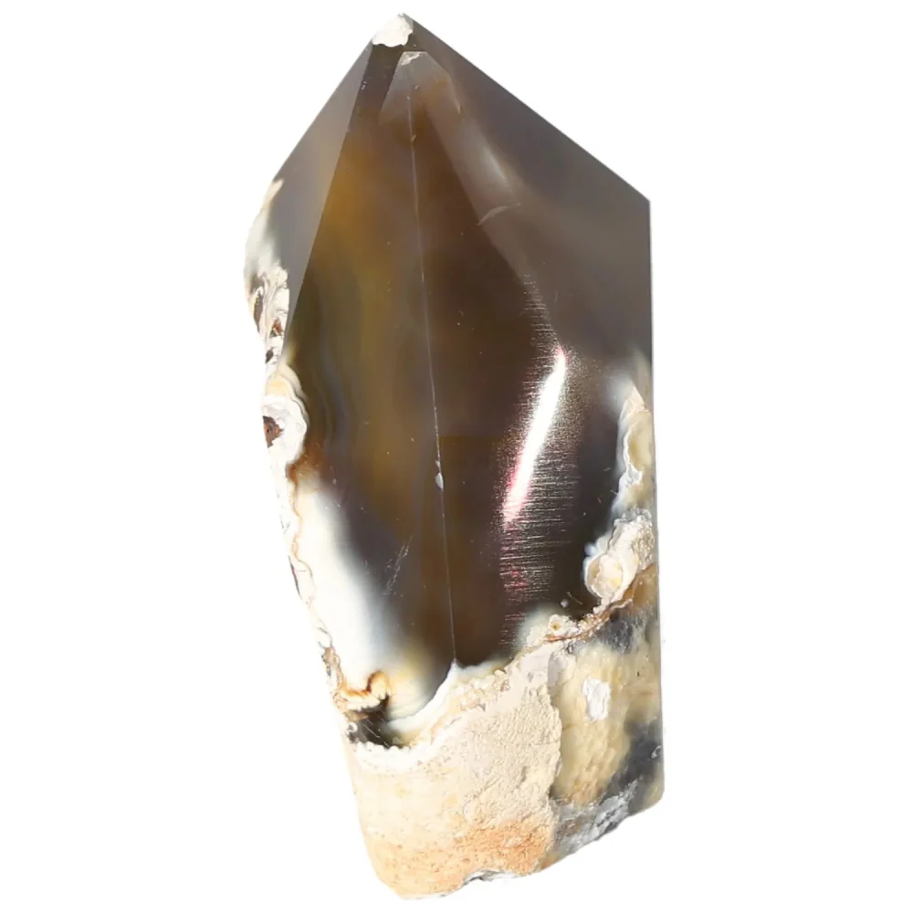 Polished Agate Point Light brown with white and beige accents 573696 - Image 12