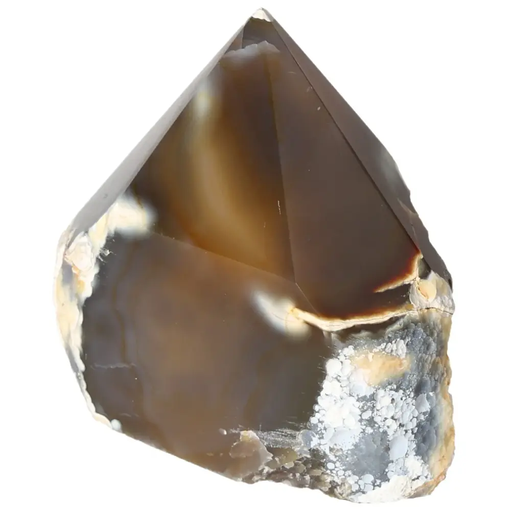Polished Agate Point Light brown with white and beige accents 573696 - Image 6