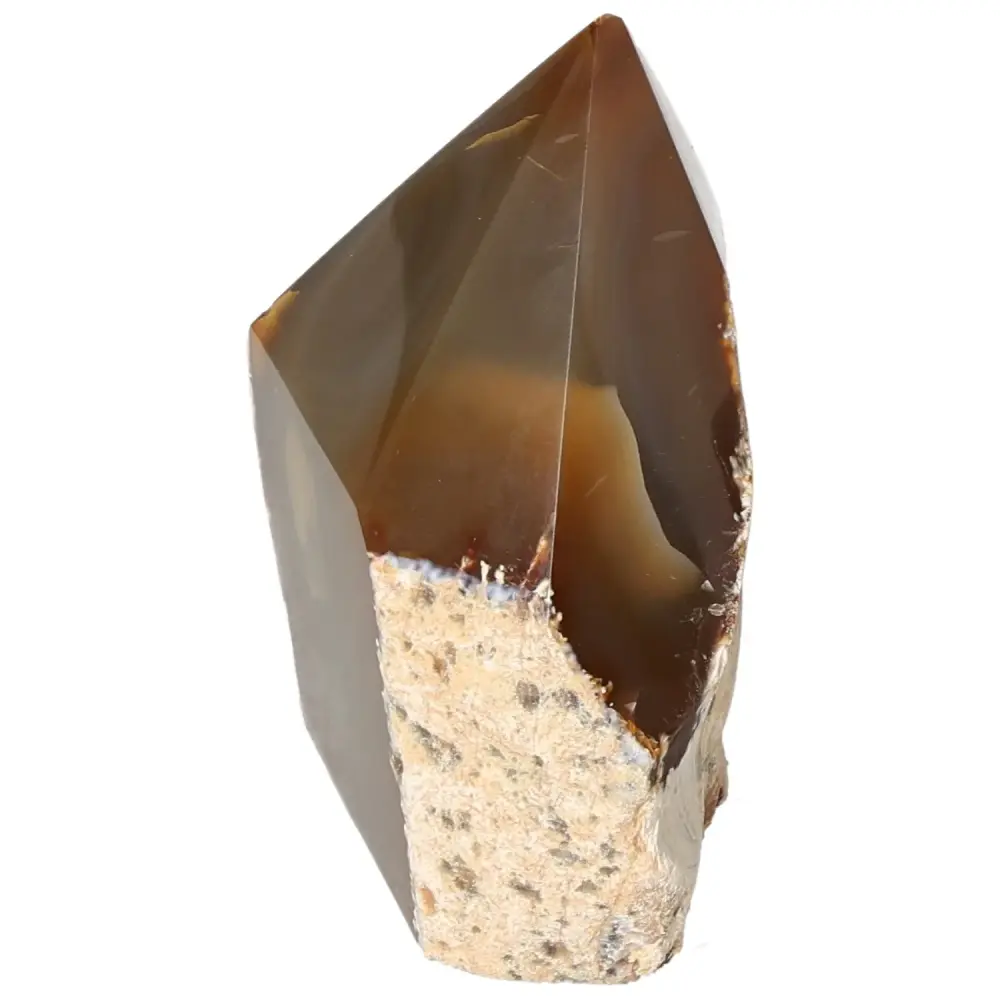 Polished Agate Point Brown with cream and white tones 573726 - Image 7