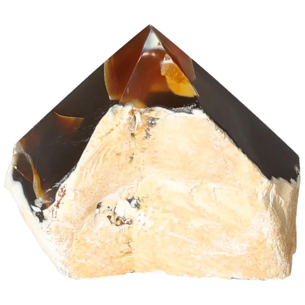 Polished Agate Point Cream with brown and light beige tones 573313 - Image 16