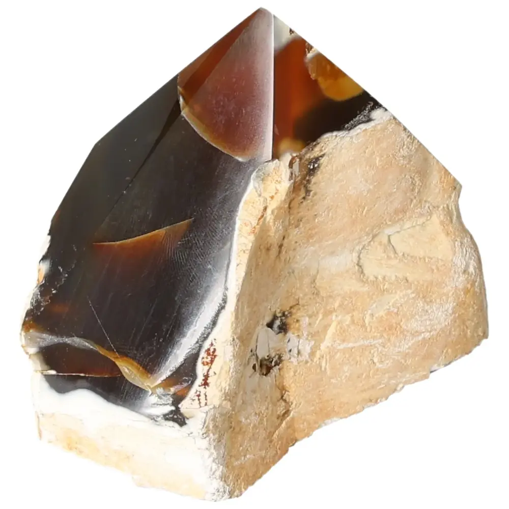 Polished Agate Point Cream with brown and light beige tones 573313 - Image 2