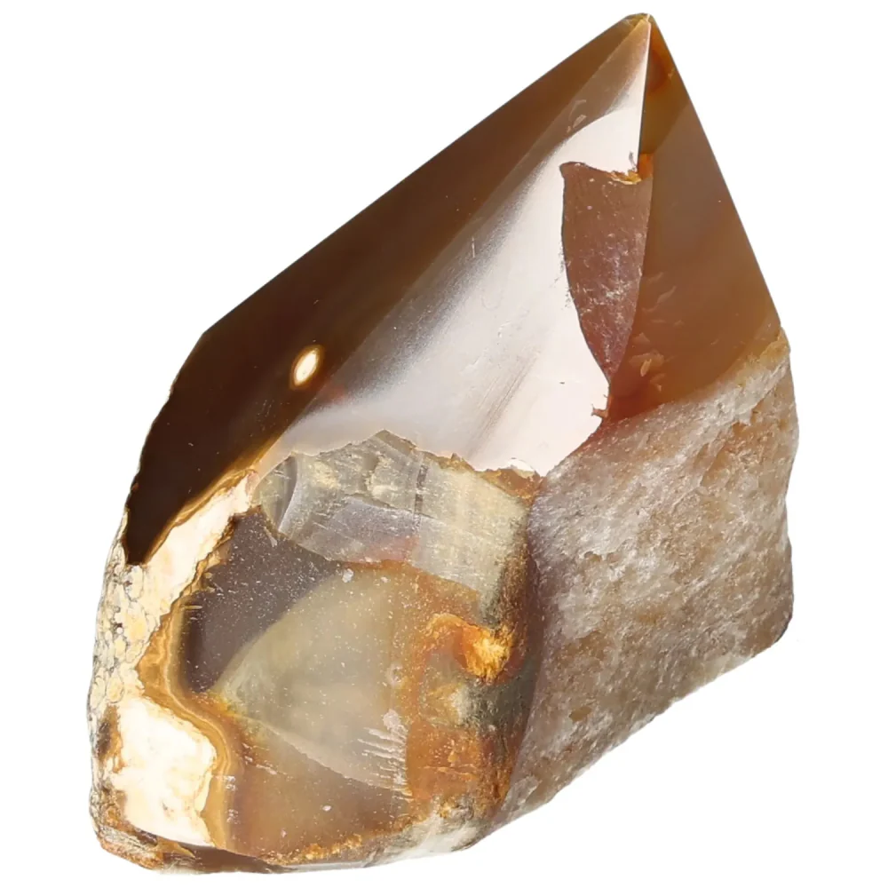 Polished Agate Point Light brown with cream and beige accents 573320 - Image 10