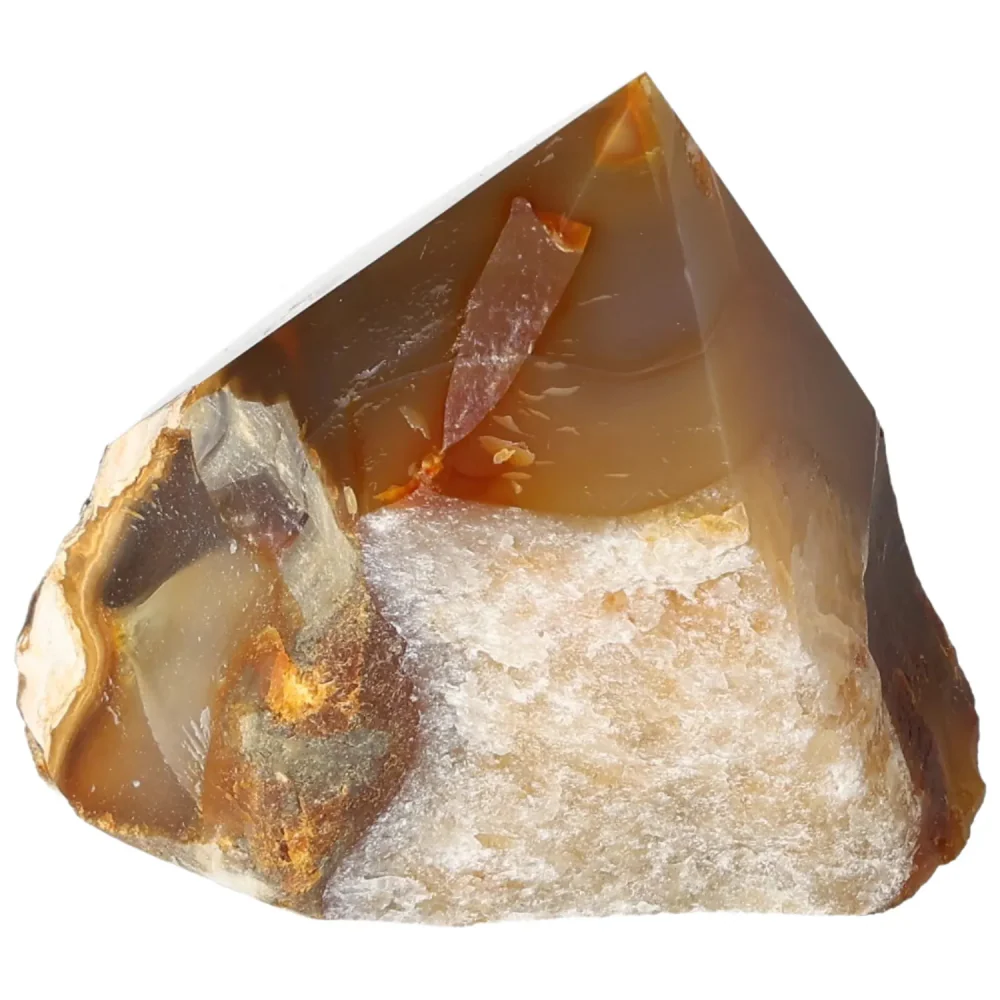 Polished Agate Point Light brown with cream and beige accents 573320 - Image 16