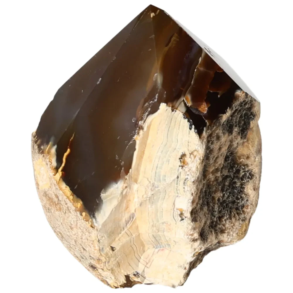 Polished Agate Point Brown with cream and dark gray accents 573337 - Image 10