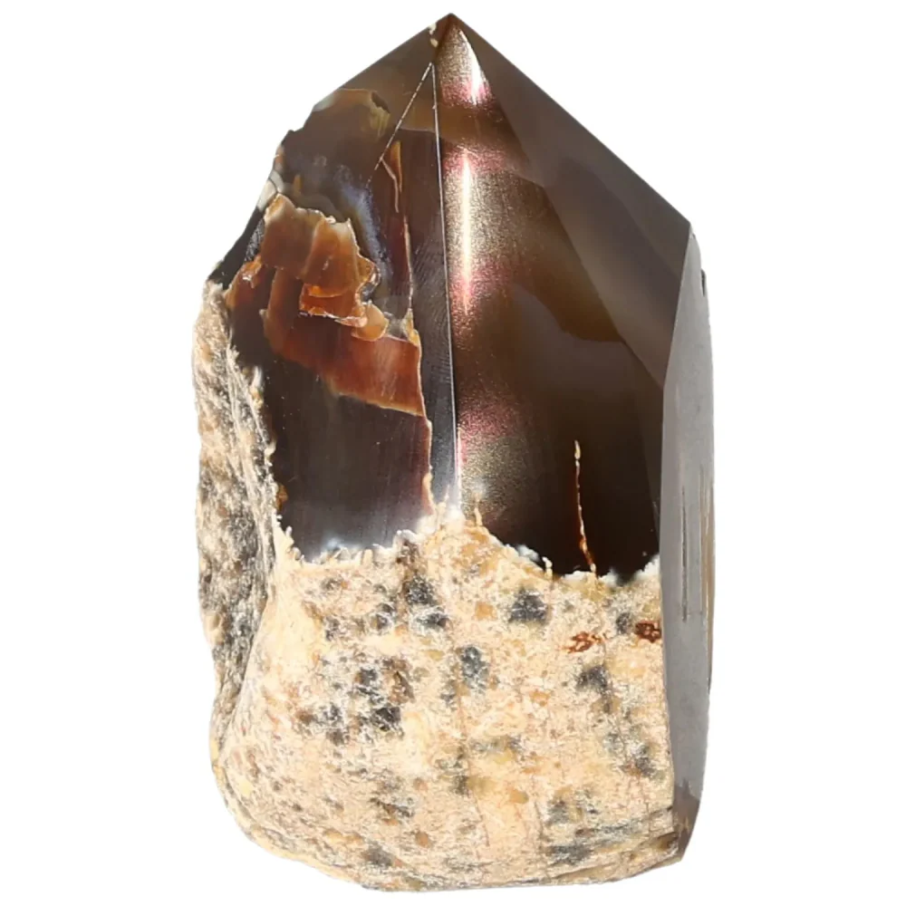 Polished Agate Point Brown with cream and dark gray accents 573337 - Image 14