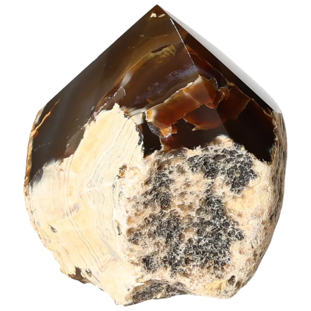 Polished Agate Point Brown with cream and dark gray accents 573337 - Image 16