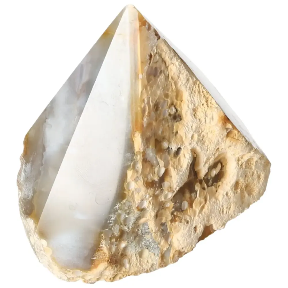 Polished Agate Point Cream with brown and beige tones 573344 - Image 2