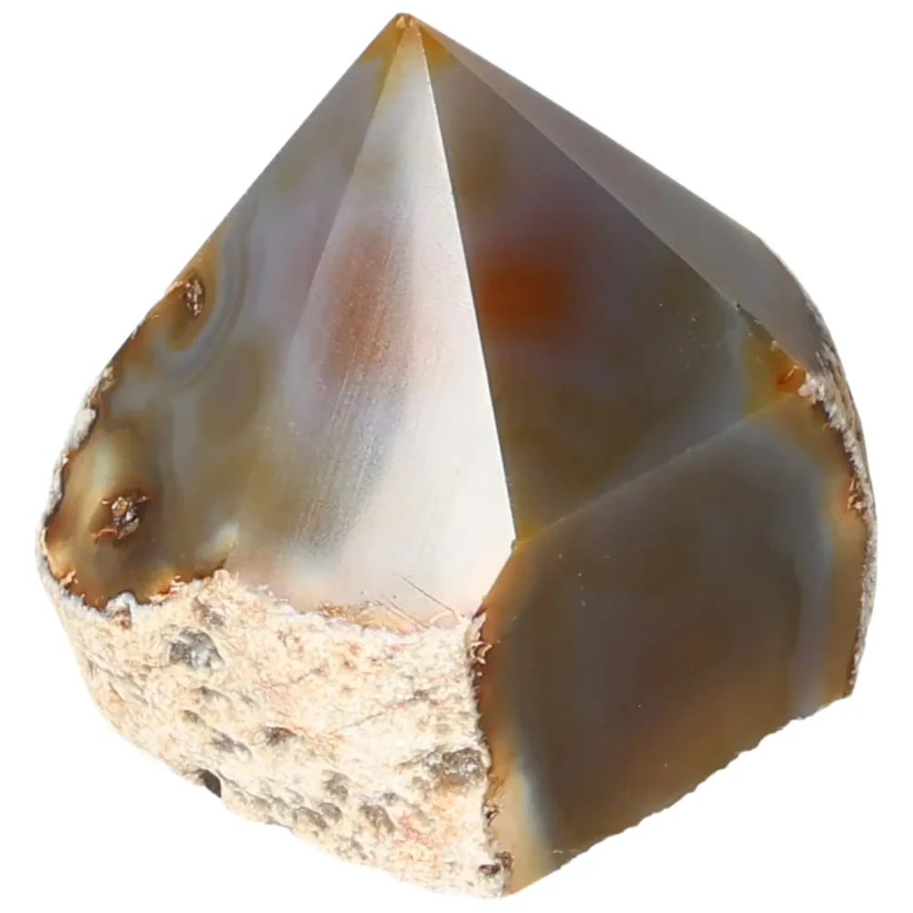 Polished Agate Point Grayish blue with cream and beige tones 573351 - Image 13