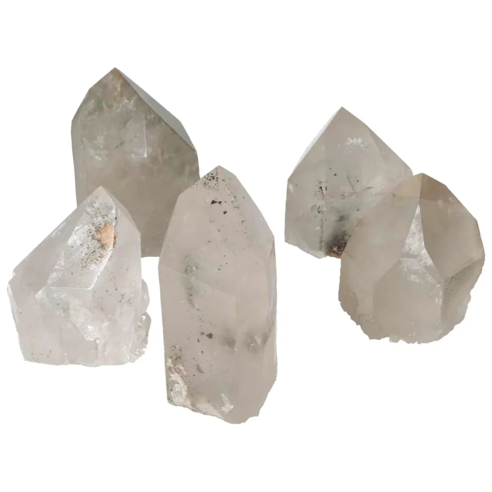 Polished Point Clear Quartz With Chlorite L 570411 - Image 13